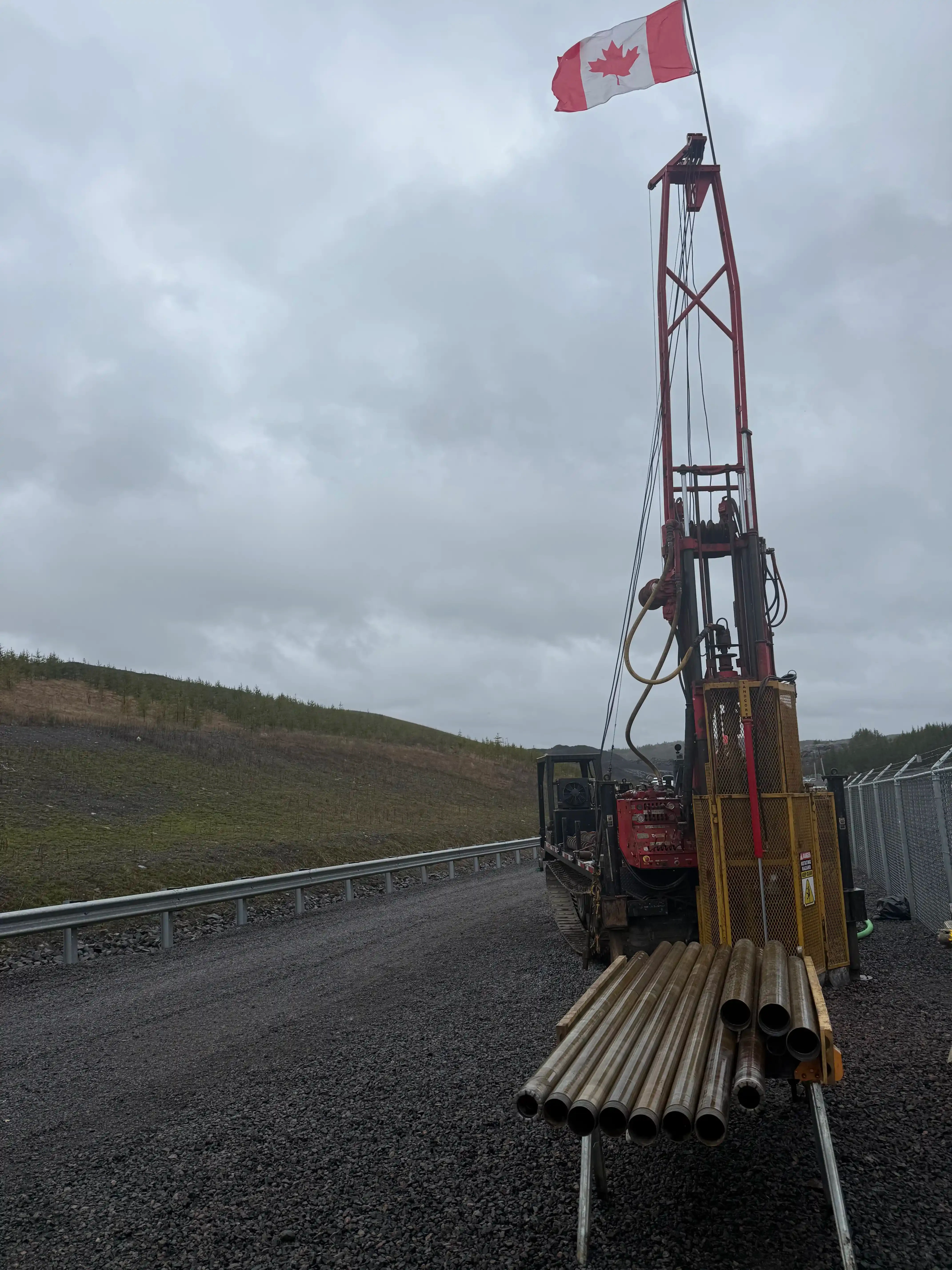 Landcore drill rig operating on a Northern Ontario project